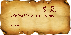 Vásárhelyi Roland névjegykártya