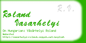 roland vasarhelyi business card