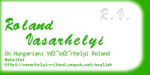 roland vasarhelyi business card